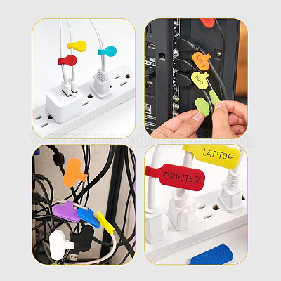 30 pieza de etiquetas de cable de nailon con gancho y bucle&nbsp;FIND-SP0004-89B-1