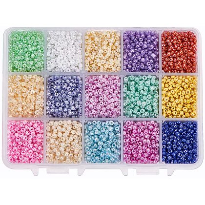 PandaHall Elite 6750pcs Glass Seed Beads SEED-PH0012-07-1