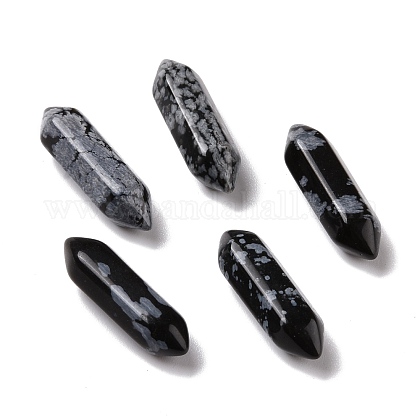 Naturschneeflocke Obsidian Perlen G-K330-48-1