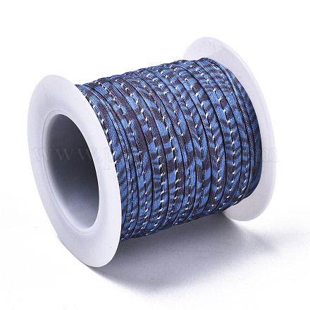 平らなポリエステル弾性コード  ウェビング衣類縫製アクセサリー  藤紫色  5mm  約3.28ヤード（3m）/ロール EC-N003-001A-04-1