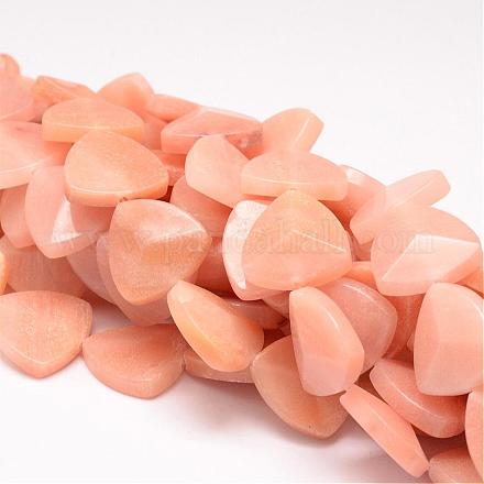 Faceted Natural Red Aventurine Beads Strands G-K115-36-1