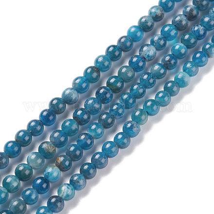 Natürliche Apatit Perlen Stränge G-F617-01-4mm-1