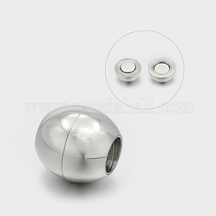 Oval 316L Surgical Stainless Steel Magnetic Clasps STAS-N061-09-1
