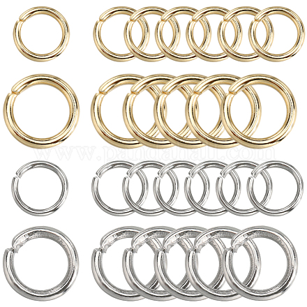 Sunnyclue 800 pièces 4 styles 304 anneaux de saut en acier inoxydable STAS-SC0006-08-1