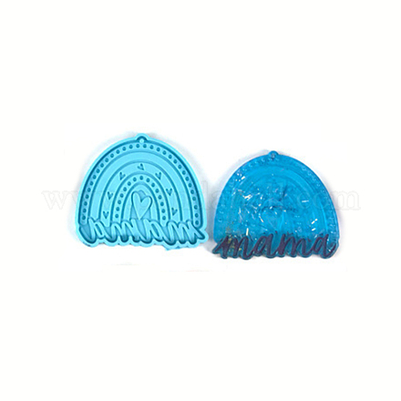Thème de la fête des mères bricolage pendentif moules en silicone DIY-P053-04-1