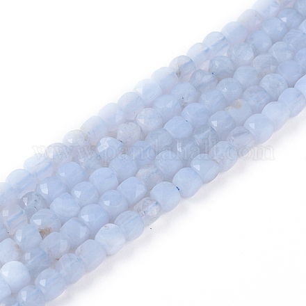 Natural Blue Lace Agate Beads Strands G-L537-025-1