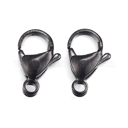 304 Stainless Steel Lobster Claw Clasps X-STAS-G127-11-15mm-1