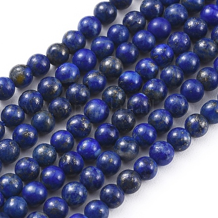Chapelets de perles en lapis-lazuli naturel X-G-F662-04-3mm-1