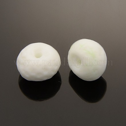 Handmade Opaque Frosted Lampwork Rondelle Beads LAMP-L025-01-1
