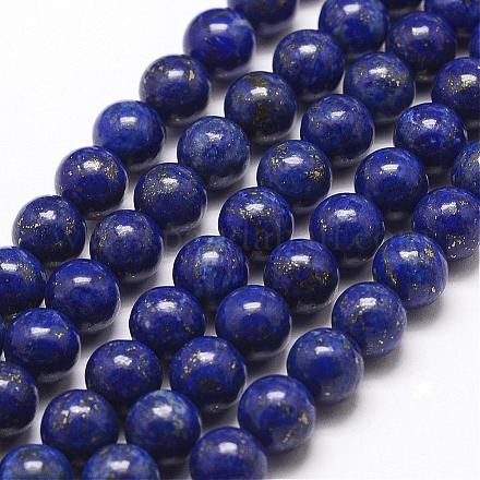 Chapelets de perle en lapis-lazuli naturel G-G953-04-6mm-1