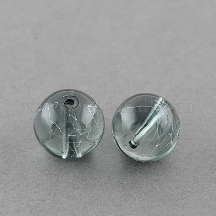 Drawbench Transparent Glass Beads Strands GLAD-Q012-14mm-09-1