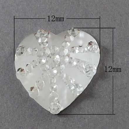 Resin Rhinestone Cabochons CRES-S033-12mm-1-1