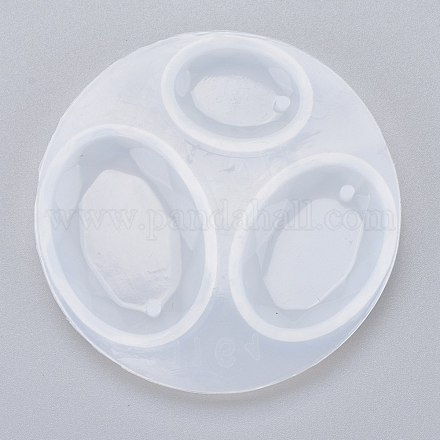 Moule ovale pendentif en silicone X-DIY-F060-01-1