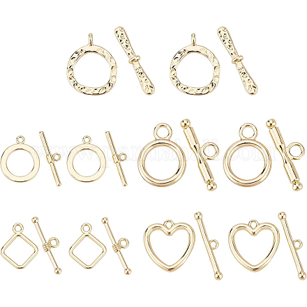 BENECREAT 20 Sets 5 Styles Metal Alloy Toggle Clasps FIND-BC0002-70-1