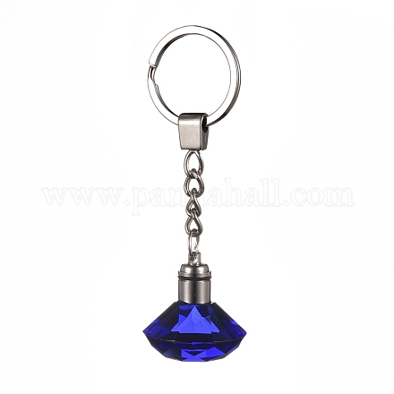 Porte-clés en verre à facettes en forme de diamant KEYC-F032-A01-1