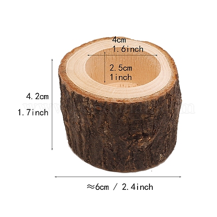 Столбец деревянный подсвечник CAND-PW0001-346B-1