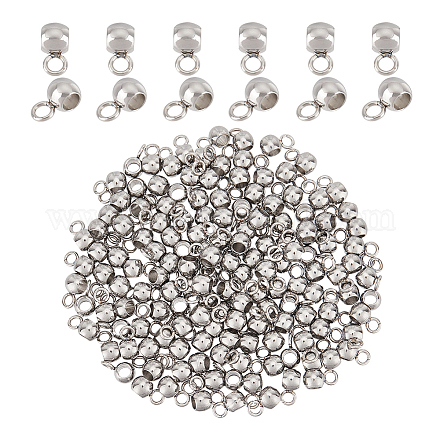 NBEADS 150 Pcs 304 Stainless Steel Charms Bail Beads KY-NB0001-75-1