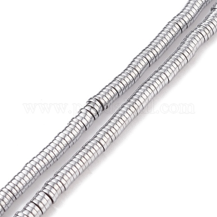 Chapelets de perles en hématite synthétique électrolytique sans magnétiques G-G826-09P-4mm-A-1