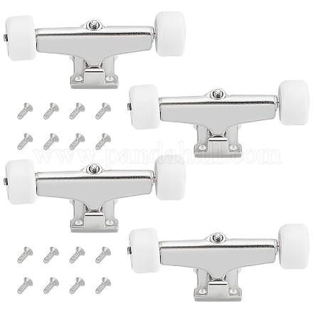 Fingerinspire Plastic & Aluminum Alloy Skateboard Bracket Bearing Wheel AJEW-FG0001-76A-1