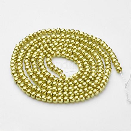 Chapelets de perles en verre nacré HY-4D-B44-1
