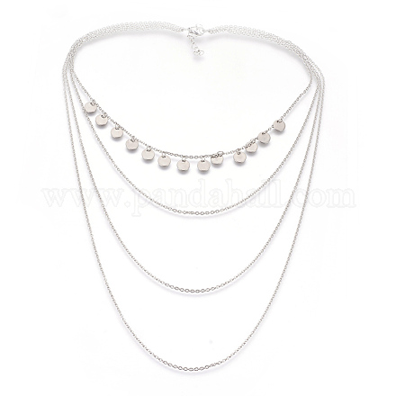304 Stainless Steel Chain Tiered Necklaces NJEW-JN02244-02-1