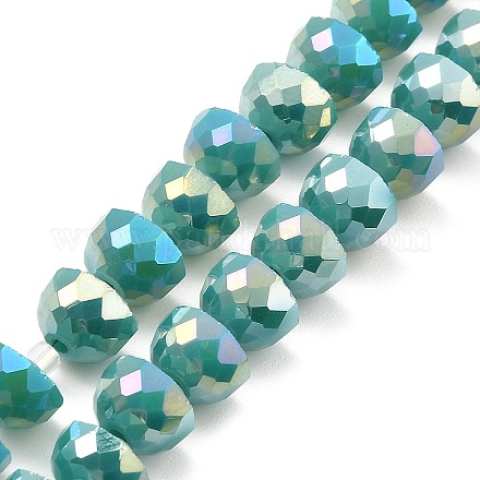 Brins de perles de verre à plaque de couleur ab EGLA-P051-02A-B04-1