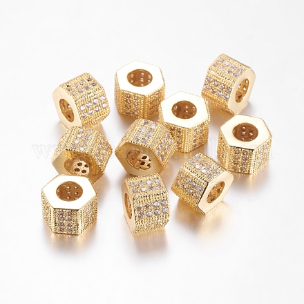 Perles de cubes zircone en laiton  ZIRC-F001-124G-1