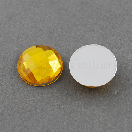 Acrílico diamante de imitación cabujones GACR-R002-12mm-04-1