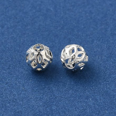 Perles d'espacement creuses en laiton KK-P249-03B-S-1
