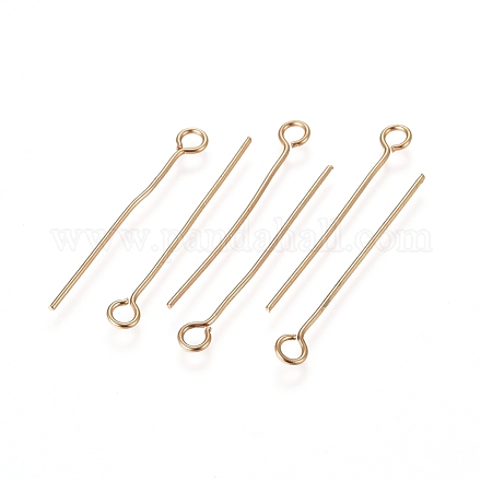 304 Stainless Steel Eye Pins X-STAS-L238-005G-G-1