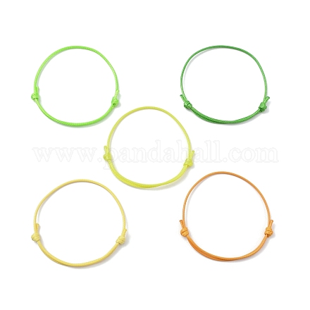 5 cordón de poliéster encerado coreano ecológico de 5 colores. AJEW-JB01200-07-1