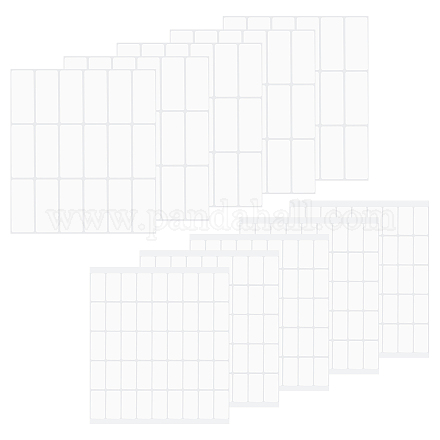 Benecreat 10pcs2スタイル長方形白紙粘着プレゼントステッカー  衣類のラベルステッカー  ホワイト  17.3~17.9x15.3~16.3x0.01cm  5枚/スタイル DIY-BC0003-65-1