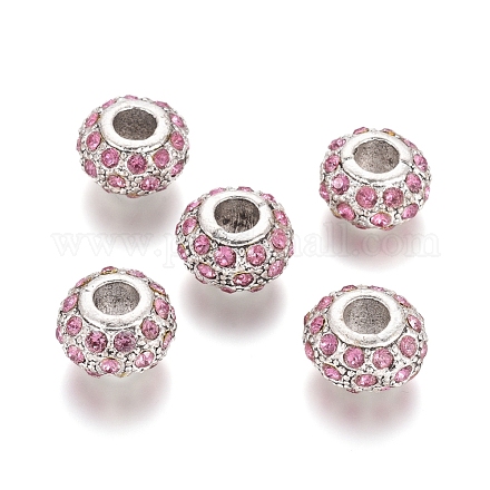Antique Silver Plated Alloy European Beads MPDL-L029-X01-AS-1