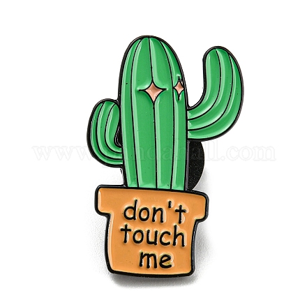 Cactus con palabra no me toques alfileres de esmalte JEWB-Z008-02A-1