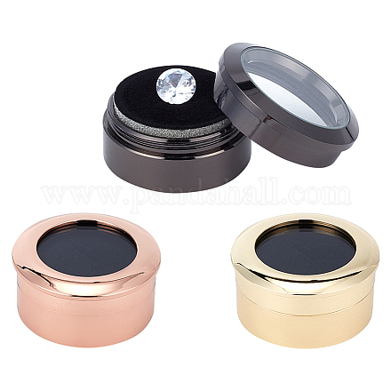 Fingerinspire 3pcs 3 couleurs alliage et boîtes de diamants en vrac en acier inoxydable CON-FG0001-07-1