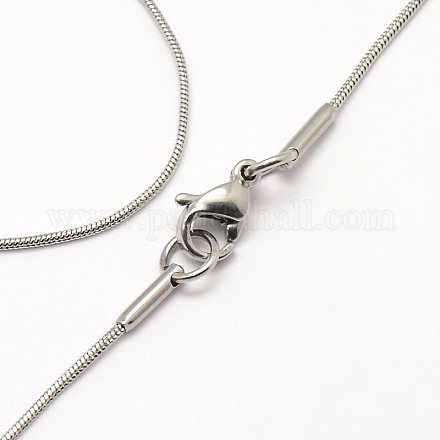 Модные мужские ожерелья из змеиной цепи из нержавеющей стали 304 NJEW-M065-A-01-1