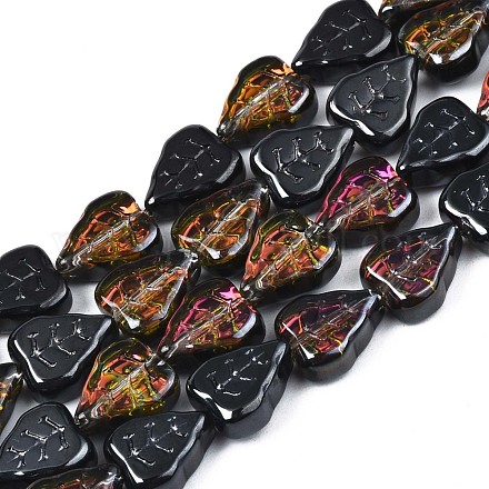 Chapelets de perles en verre électroplaqué X-EGLA-S188-16-C01-1