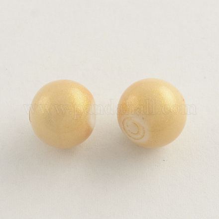 Chapelets de perles rondes en verre peint par pulvérisation DGLA-Q015-6mm-02-1