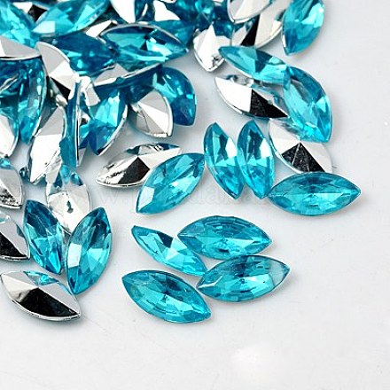 Cabuchones de diamante de imitación de acrílico de Taiwan imitación GACR-A015-18x32mm-08-1