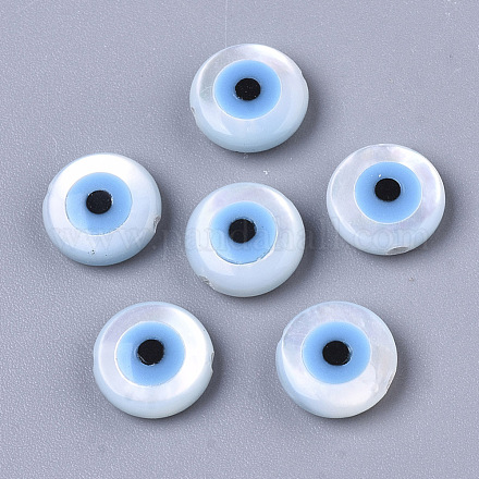 Perlas de concha de nácar de concha blanca natural X-SSHEL-N034-51-1