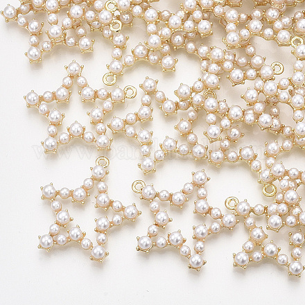 Colgantes de perlas de imitación de plástico abs X-PALLOY-T071-063-1