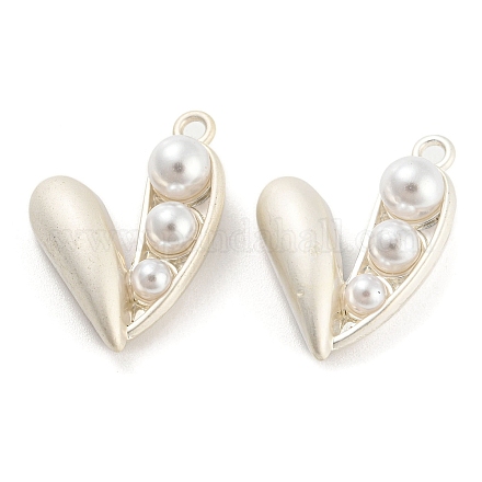 Lega con pendenti in plastica ABS imitazione perla FIND-G062-07MS-1