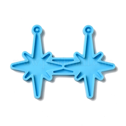 DIY 8 Pointed Star Pendant Silicone Molds DIY-I099-03-1