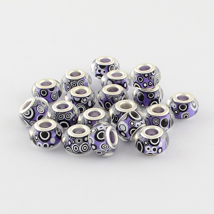 Large Hole Resin European Beads OPDL-R116-04-1