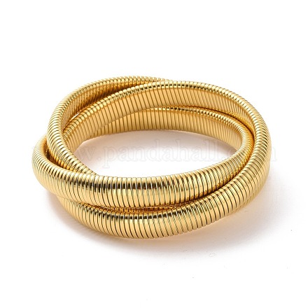 304 bracelet chaînes serpent plates imbriquées en acier inoxydable BJEW-G642-01G-1