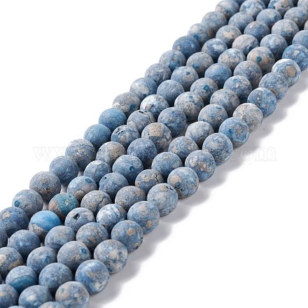 Brins de perles de pyrite naturelle et de turquoise G-K317-A21-02-1