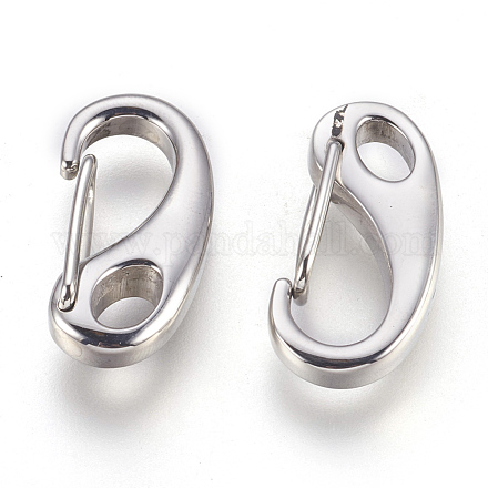 304 Stainless Steel Push Gate Snap Keychain Clasp Findings STAS-F175-13P-A-26mm-1