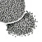8/0 Baking Paint Glass Round Seed Beads, Dark Gray, 3~3.5x2mm, Hole: 1~1.2mm, about 10000pcs/pound