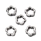 Flower Hollow Glazed Porcelain Bead Frame, Floral Ceramic Beads, Dark Gray, 15.5x16x5mm, Hole: 2.5mm