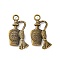 Tibetan Style Alloy Liquor Bottle Pendants, Antique Bronze, Cadmium Free & Lead Free, 20x10x4mm, Hole: 2mm